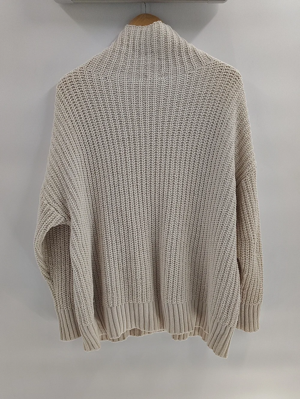 Aerie Oversized Knit Turtleneck Sweater Small Shaker Knit Warm Winter Cozy